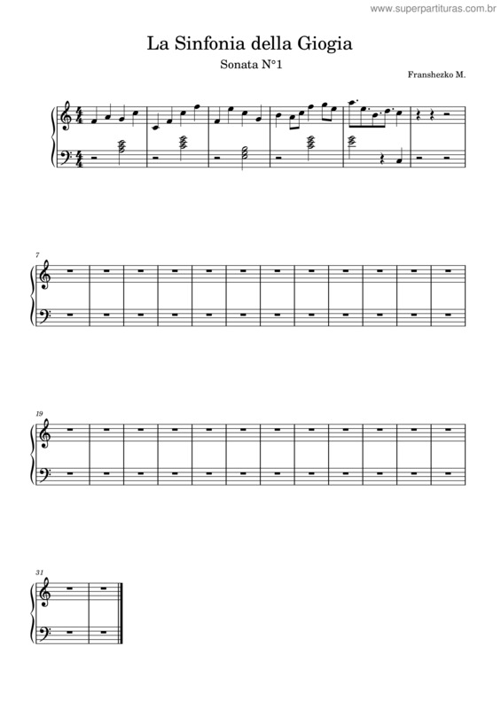 Partitura da música La Sinfonia Della Giogia