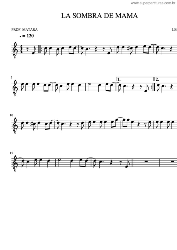 Partitura da música La Sombra De Mama