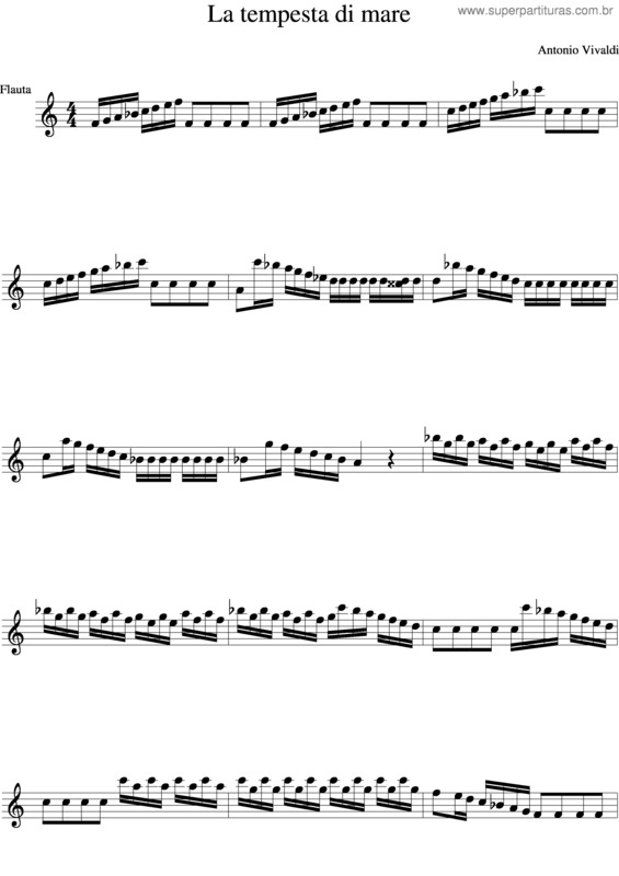 Partitura da música La Tempesta De Mare