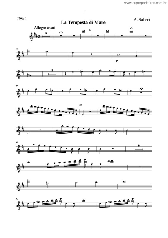 Partitura da música La Tempesta di Mare v.2