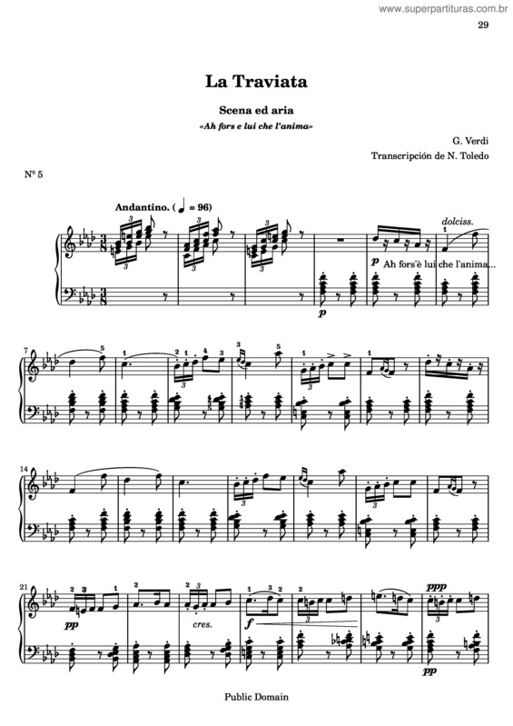 Partitura da música La traviata v.10
