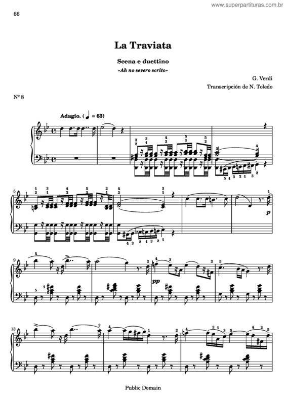 Partitura da música La traviata v.11