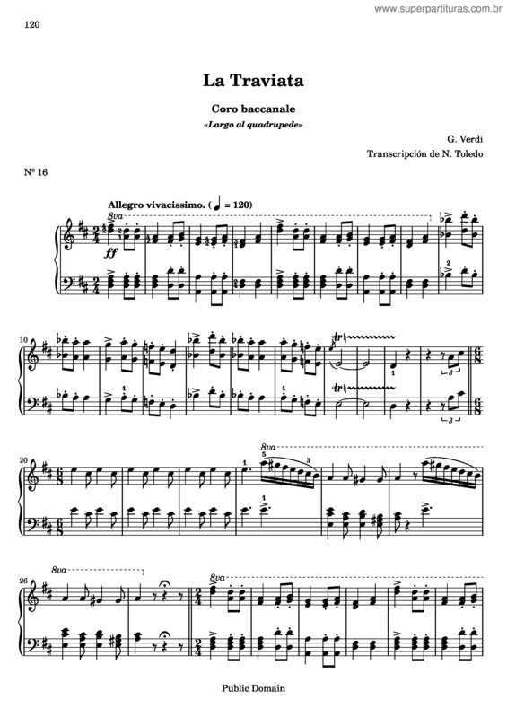 Partitura da música La traviata v.13