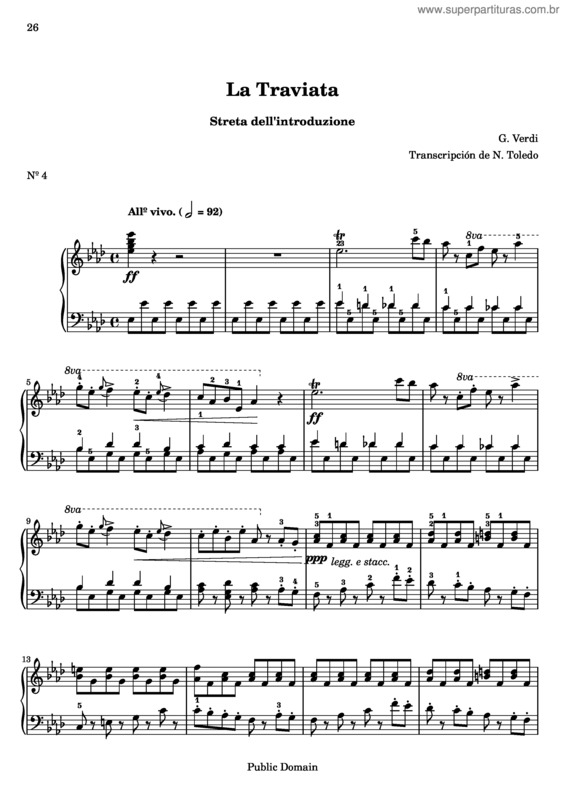 Partitura da música La traviata v.14