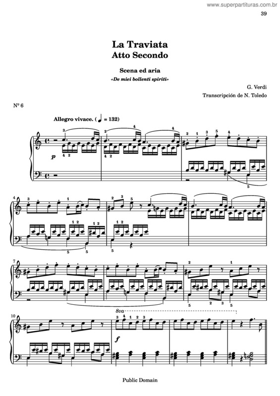 Partitura da música La traviata v.15