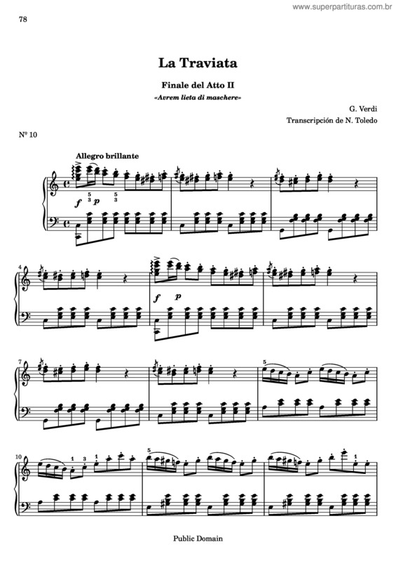 Partitura da música La traviata v.16
