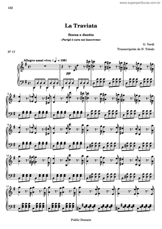 Partitura da música La traviata v.4