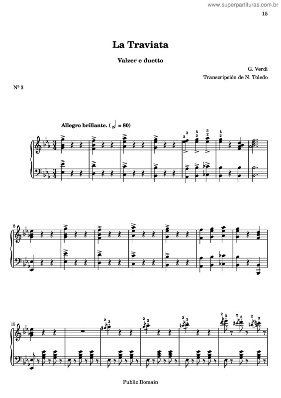 Partitura da música La traviata v.5