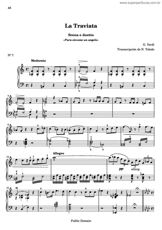 Partitura da música La traviata v.6