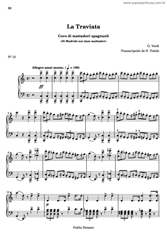 Partitura da música La traviata v.7