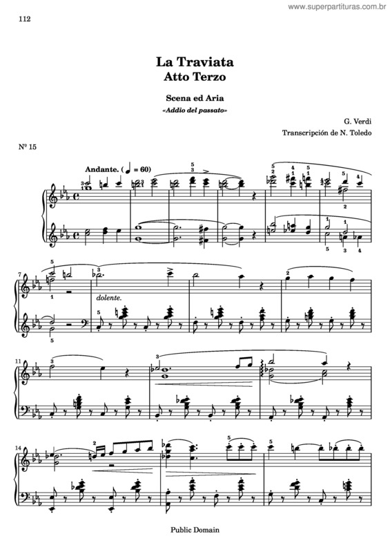 Partitura da música La traviata v.8