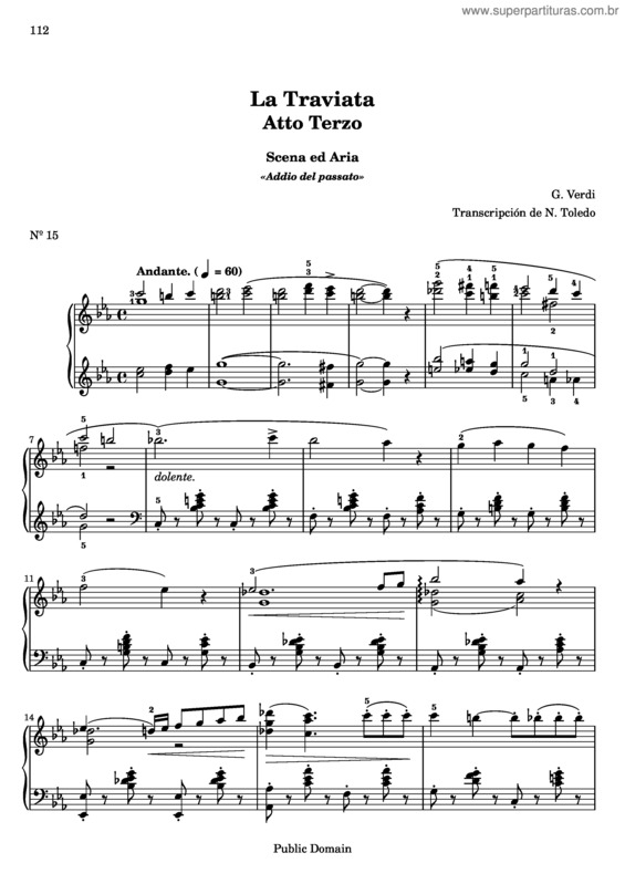 Partitura da música La traviata v.8