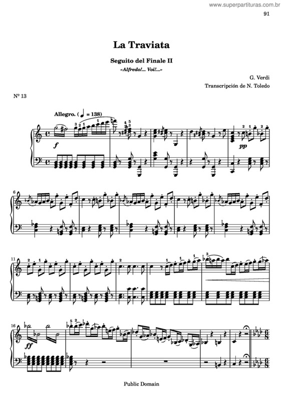 Partitura da música La traviata v.9