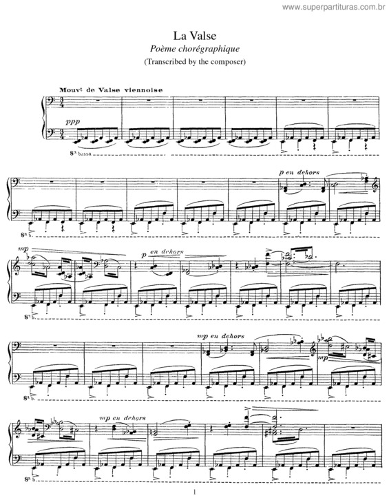 Partitura da música La Valse v.2