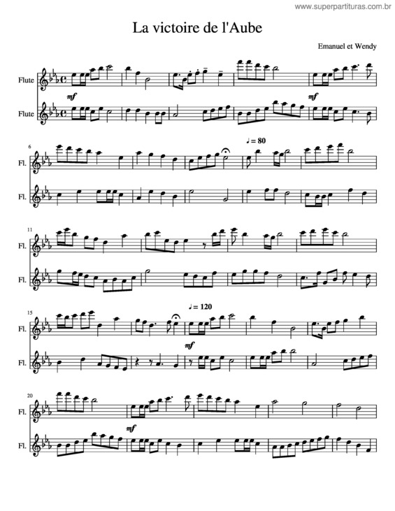 Partitura da música La Victoire De L`Aube