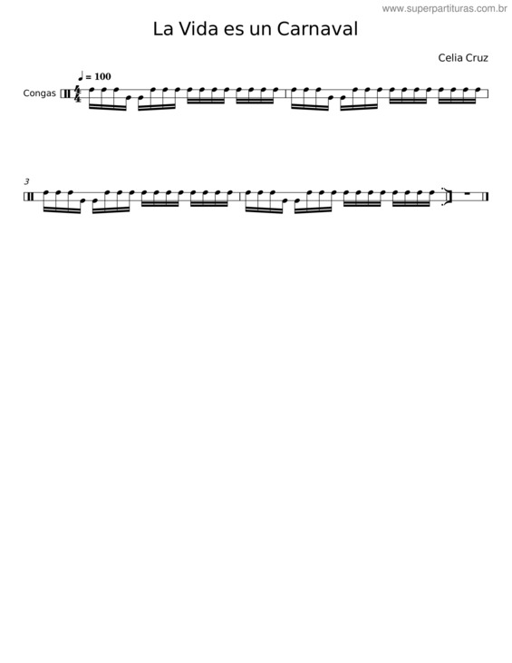 Partitura da música La Vida Es Un Carnaval v.29