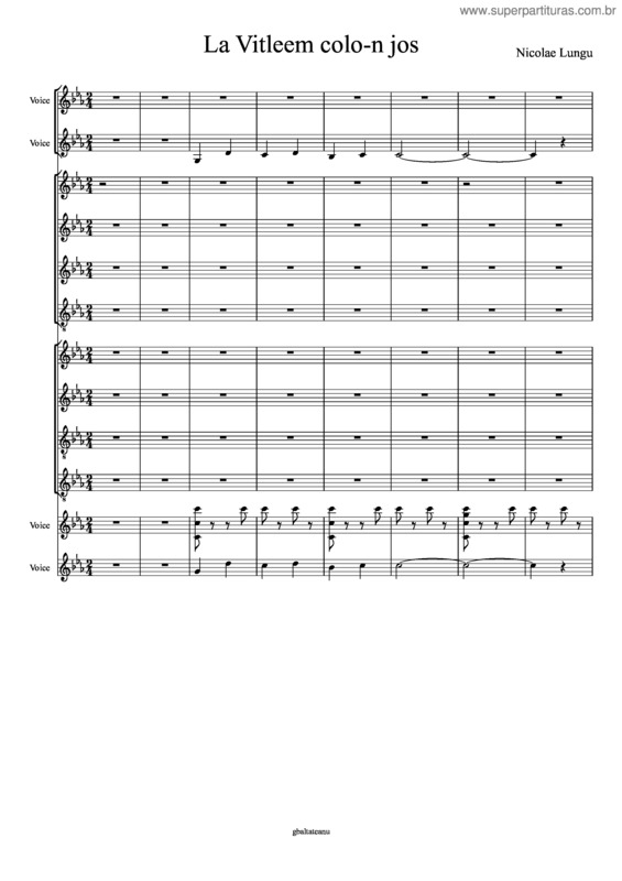 Partitura da música La Vitleem Colo–N Jos