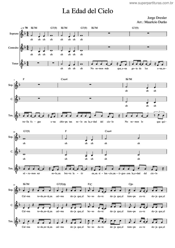 Partitura da música La_Edad_Del_Cielo