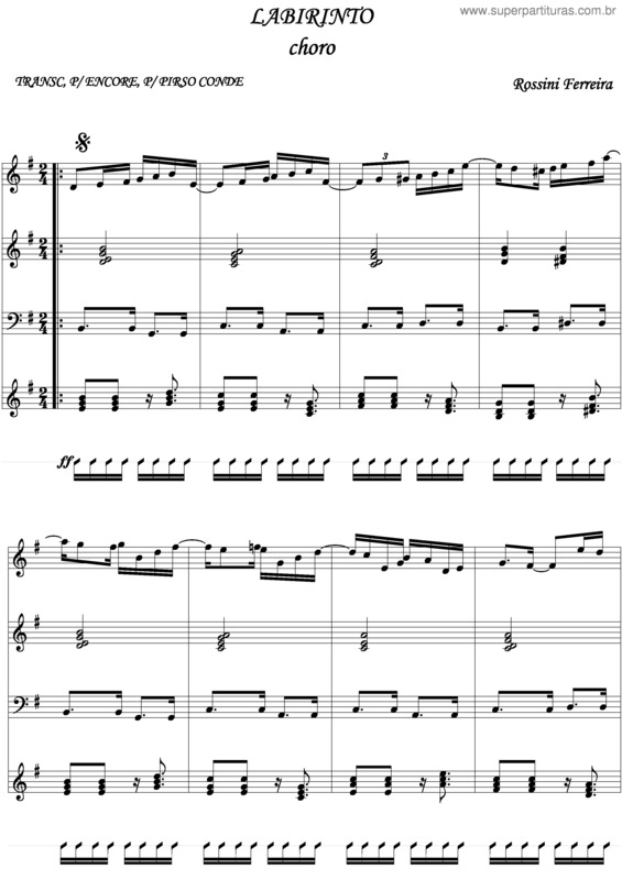 Partitura da música Labirinto v.2