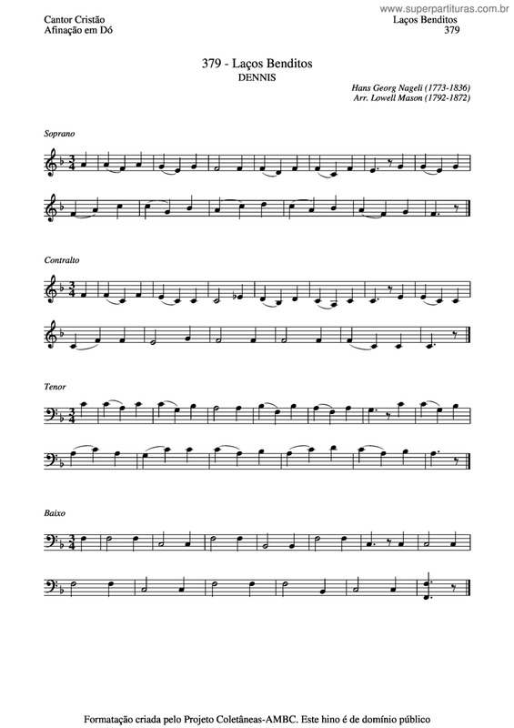 Partitura da música Laços Benditos v.2