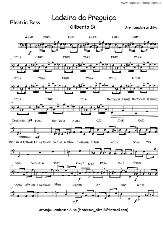 Partitura da música Ladeira Da Preguiça v.2
