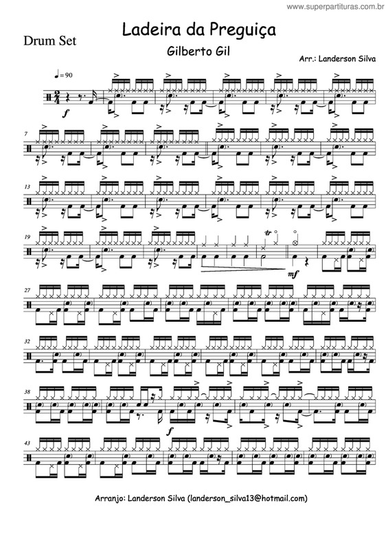Partitura da música Ladeira Da Preguiça v.3