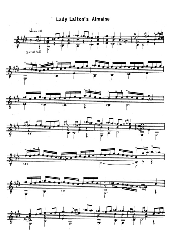 Partitura da música Lady Laitons Almaine