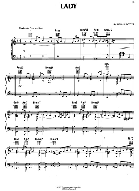 Partitura da música Lady v.2