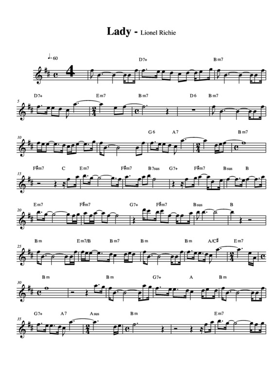 Partitura da música Lady v.4