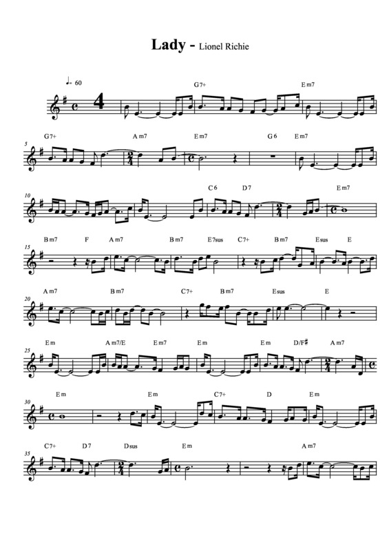 Partitura da música Lady v.5