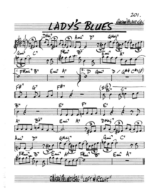Partitura da música Ladys Blues