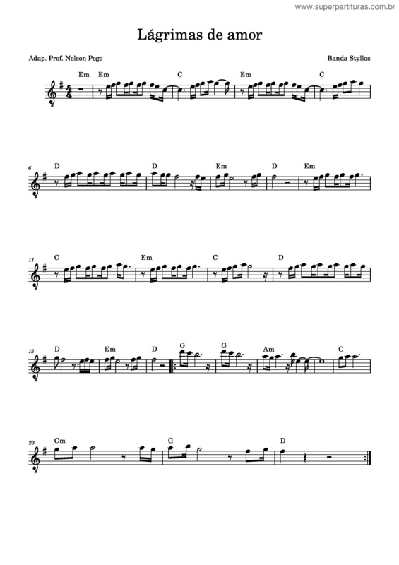 Partitura da música Lágrimas De Amor v.8