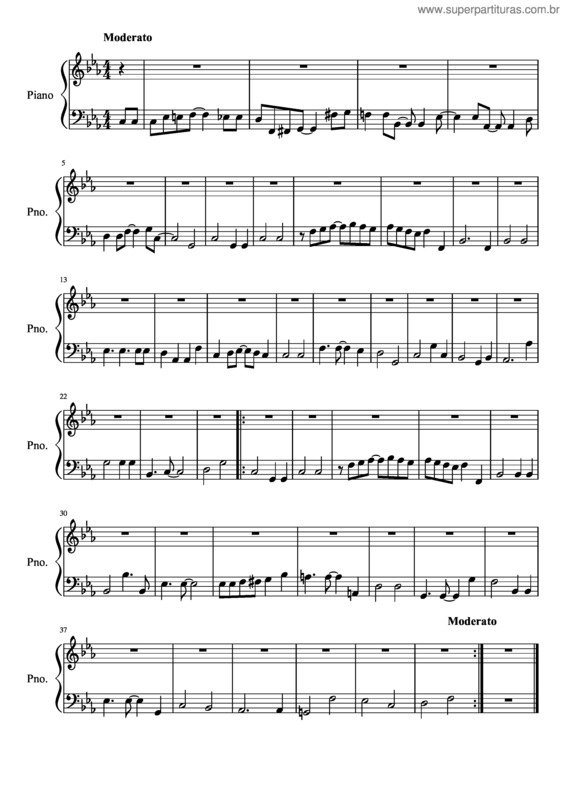 Partitura da música Lagrimas Negras – Bajo –