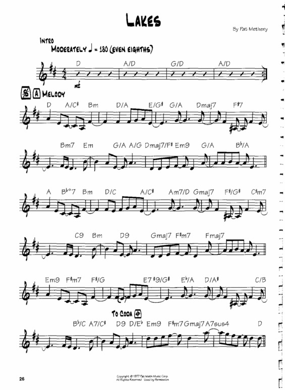 Partitura da música Lakes v.9