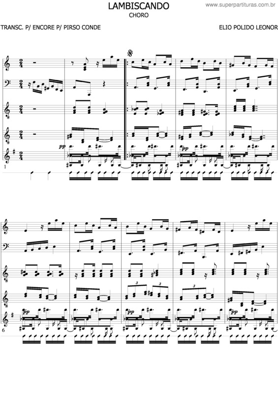 Partitura da música Lambiscando v.3