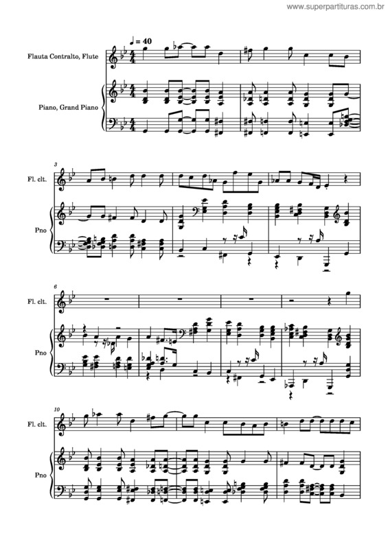 Partitura da música Lamentação Sobre Uma Decepção