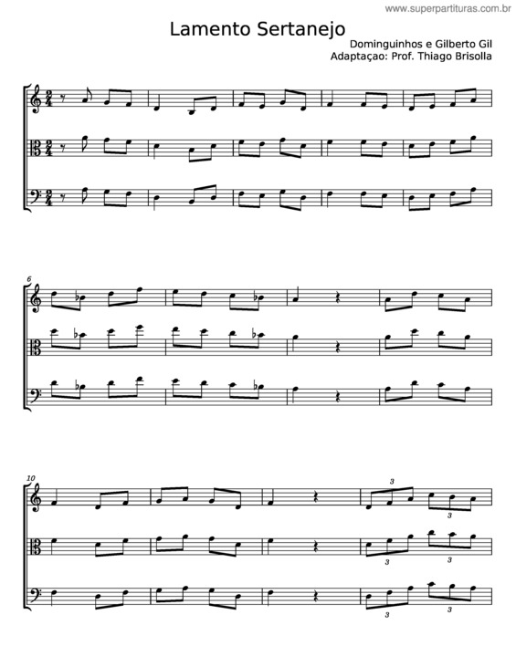 Partitura da música Lamento Sertanejo – Dominguinhos v.2