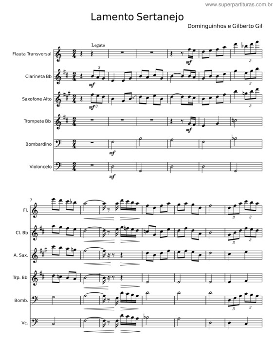 Partitura da música Lamento Sertanejo – Dominguinhos v.4