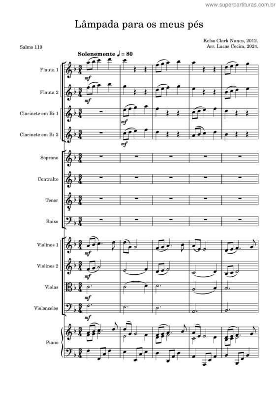 Partitura da música Lâmpada Para Os Meus Pés Novo