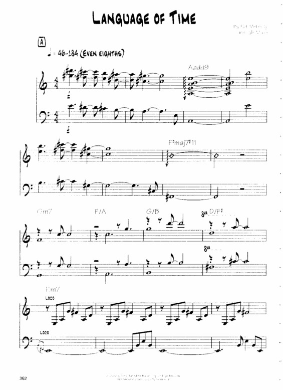 Partitura da música Language Of Time