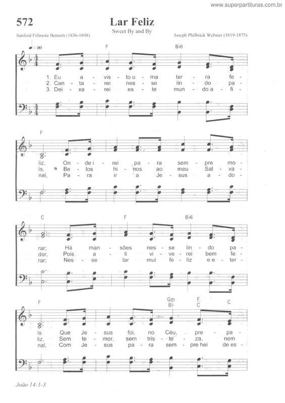 Partitura da música Lar Feliz