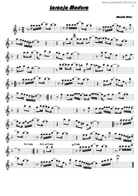 Partitura da música Laranja Madura