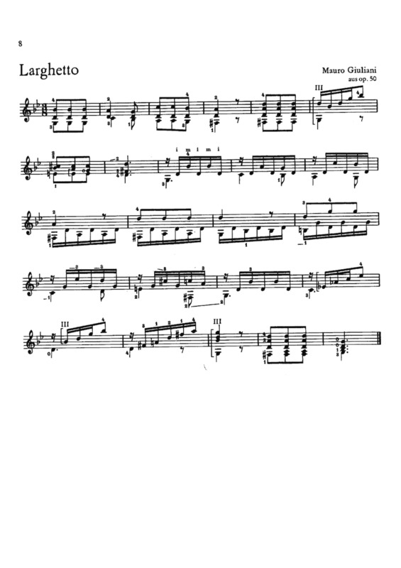 Partitura da música Larghetto v.3