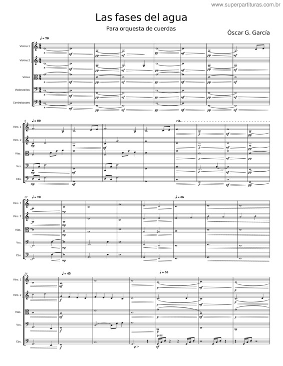 Partitura da música Las Fases Del Agua
