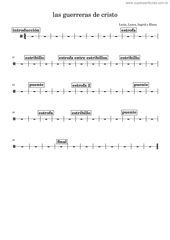 Partitura da música Las Guerreras De Cristo