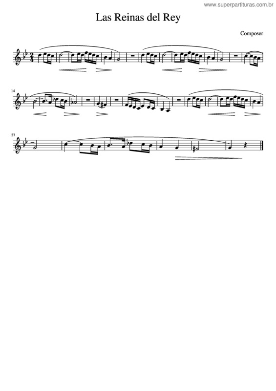 Partitura da música Las Reinas Del Rey Cl 1
