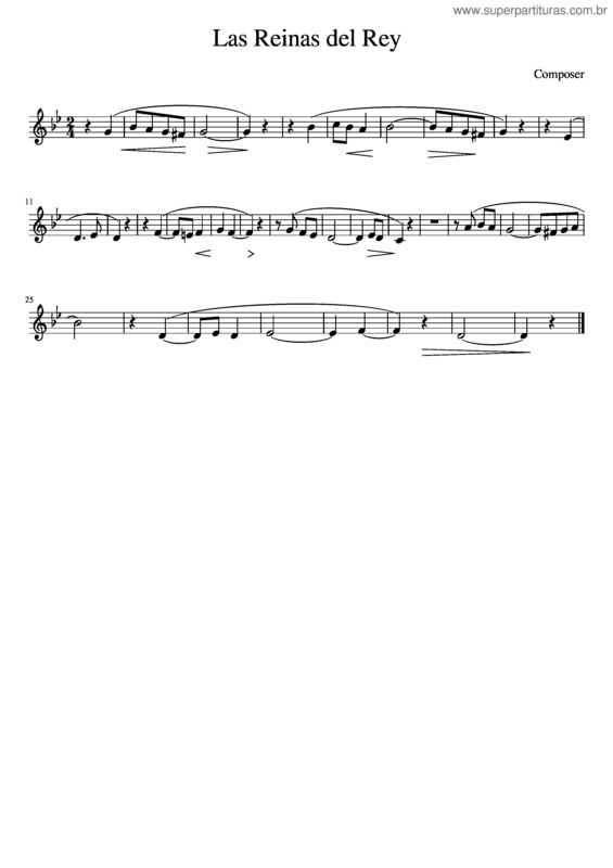 Partitura da música Las Reinas Del Rey Cl 2