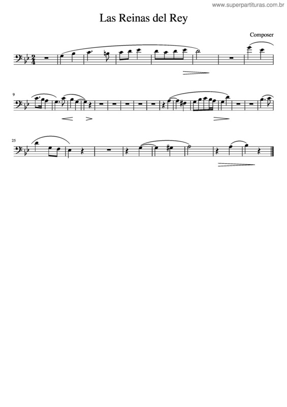 Partitura da música Las Reinas Del Rey Cl B