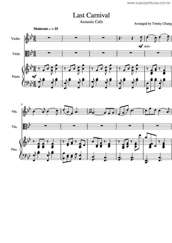 Partitura da música Last Carnival