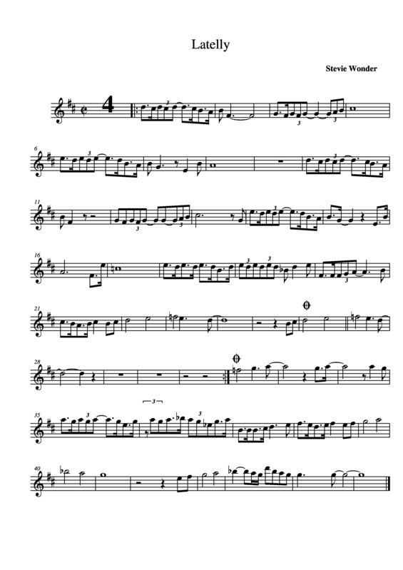 Partitura da música Lately v.3